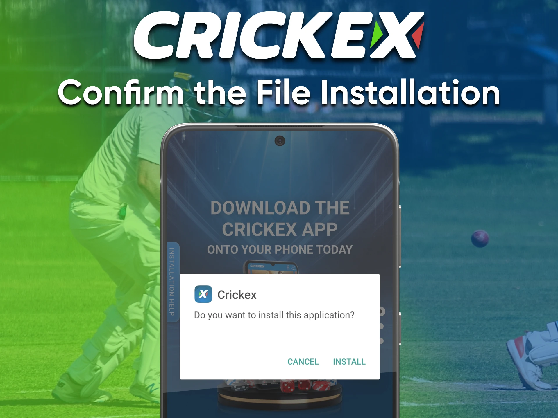 To start using Crickex, you need to install the application.