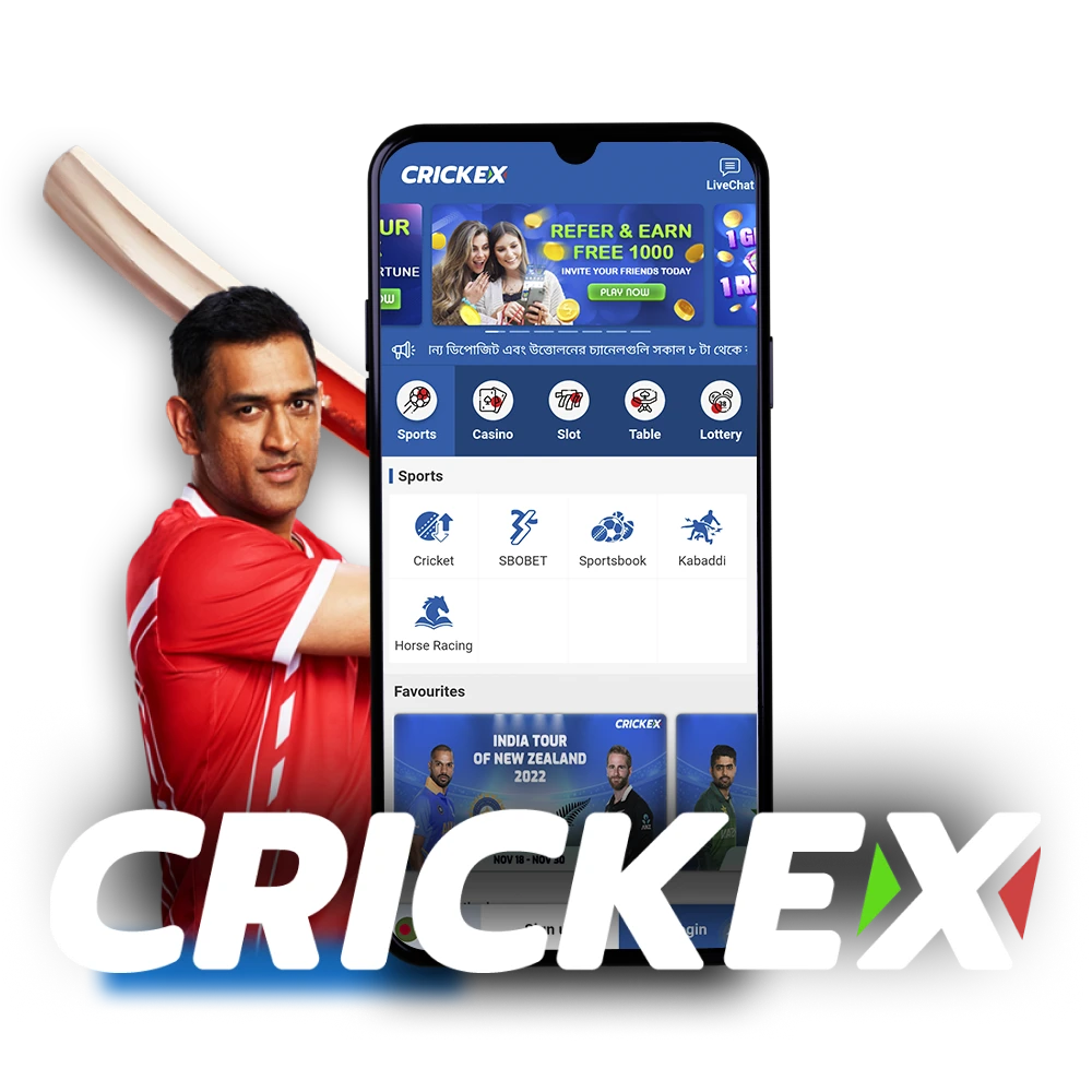 To use Crickex anytime, you can use it on your device by downloading the app.