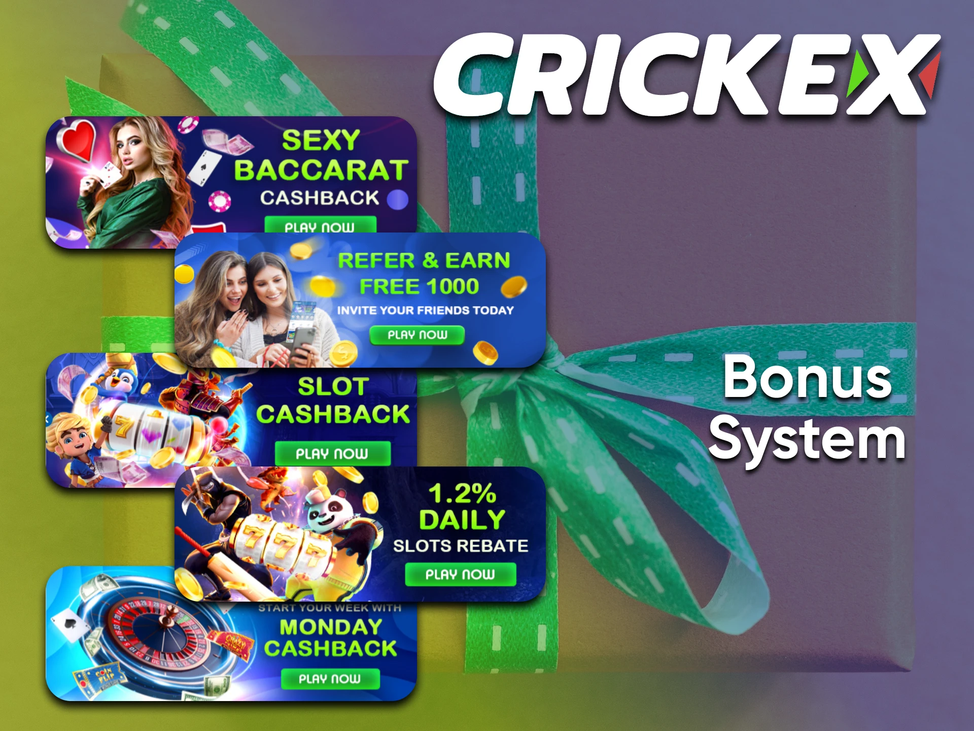 There are many bonuses for players in Crickex.