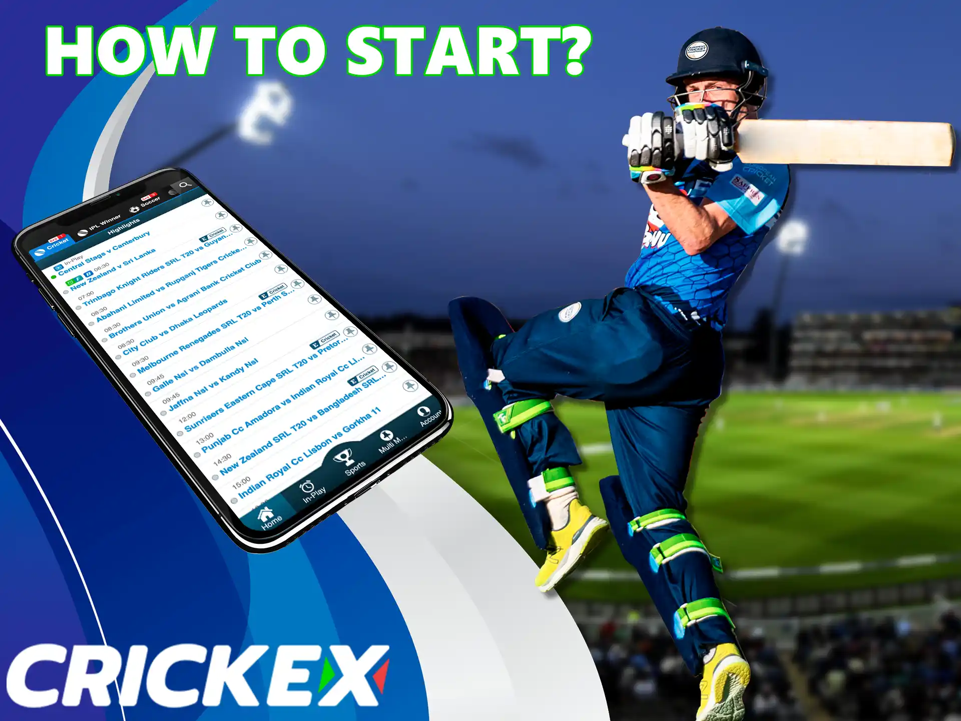 Many players do not know how to start betting on cricket, in fact, everything is simple you need to create an account and fund your Crickex account.